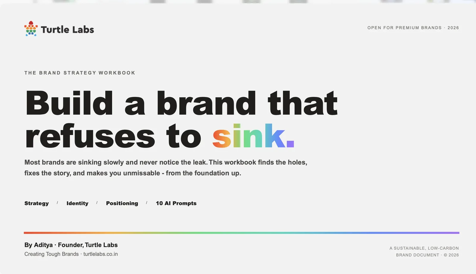 The Brand Strategy Workbook cover